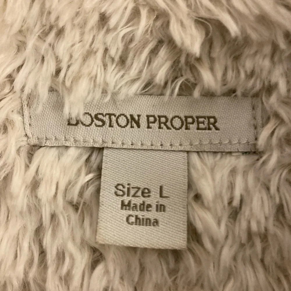 Beautiful suede like, lined coat from Boston Proper. Size Large. - Picture 2 of 5